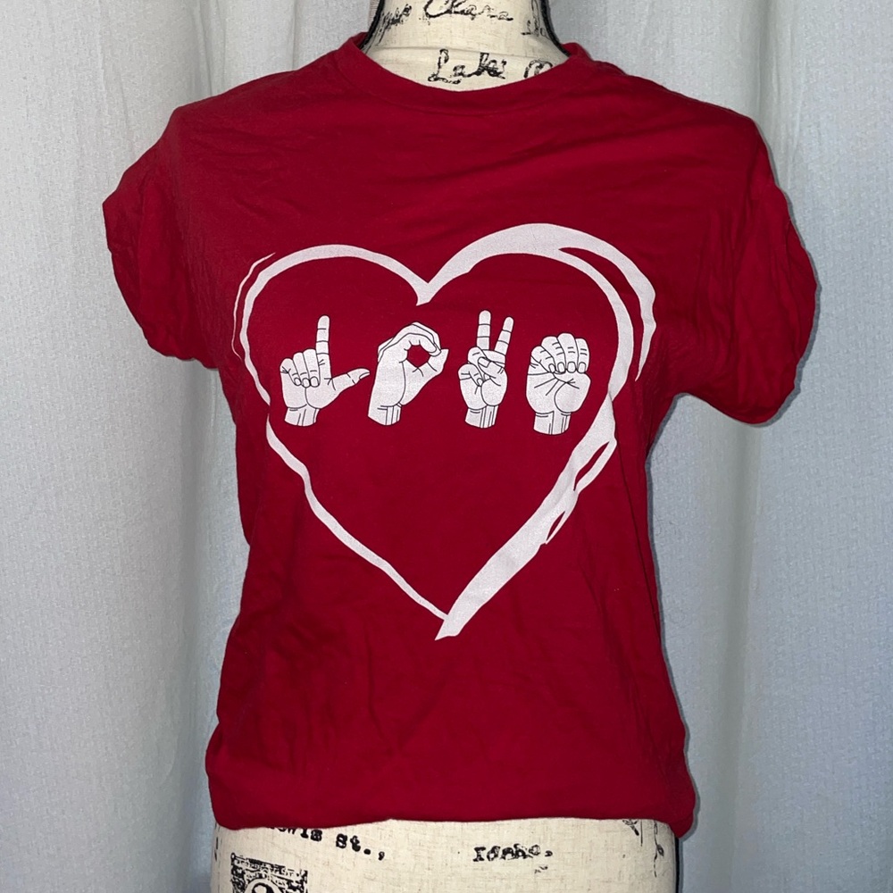 ASL Love Red Tee
